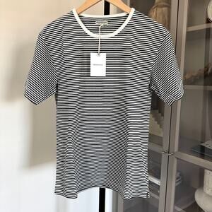 Knickerbocker Black White Mod Stripe T-Shirt S NEW Pre Shrunk Jersey Cotton SS